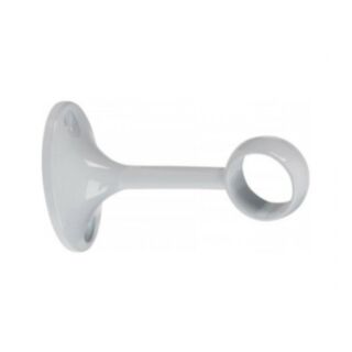 Round Tube Centre Bracket White 25mm