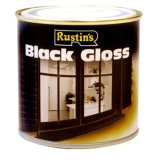 Rustins Black Gloss Paint 1ltr