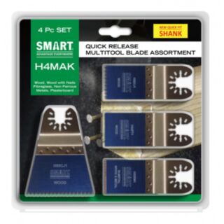 SMART® Multi Tool Quick Release Assorted Blade Set 4pk