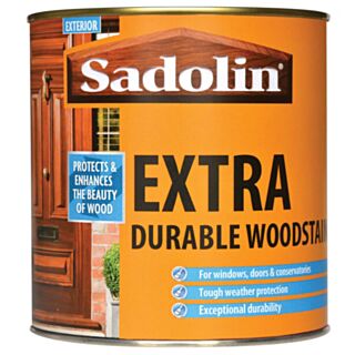 Sadolin Extra Durable Woodstain Jacobean Walnut 1ltr