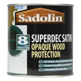 Sadolin Superdec Opaque Wood Protection Satin Black 1ltr