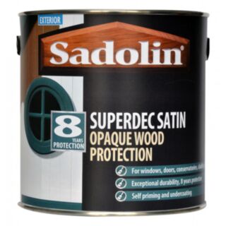 Sadolin Superdec Opaque Wood Protection Satin Black 2.5ltr