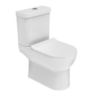 Saneux Air WC Closed Couple Rimless Pan With Cistern & Toilet Seat Soft Close
