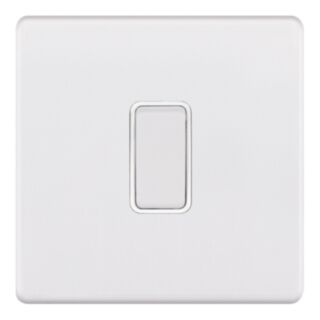 Selectric 5M-PLUS Switch 1 Gang 2 Way 10Amp Matt White With White Insert