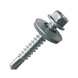 Tek Self Drilling Screws Hex Head With 16mm EPDM Washer 5.5x51mm 100pk