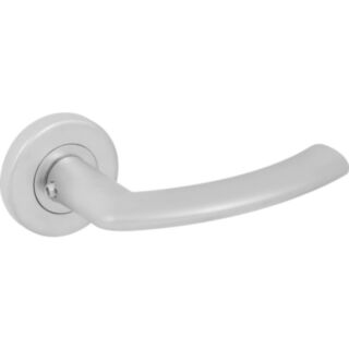 Carlisle Brass Serozzetta Dos Lever Handle On Round Rose Satin Chrome