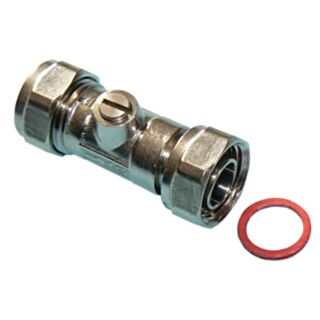 Service Valve Straight Compression To Swivel Nut Chrome 22mm x ¾