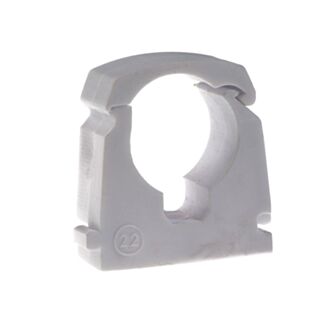 Single Hinge Pipe Clip Plastic 22mm