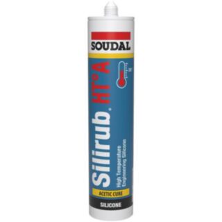 Soudal Silirub HT A Acetic Curing Heat Resistant Silicone Sealant Black 310ml