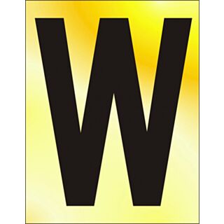 Spectrum Letter 'W' Polished Gold Effect 50mm