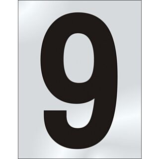 Spectrum Number '9' Polished Chrome Effect 50mm