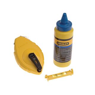 Stanley Chalk Line & Blue Chalk & Level 30mtr