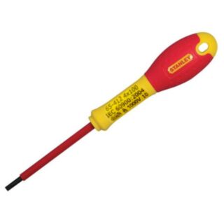 Stanley FatMax VDE Insulated Screwdriver Parallel Tip 4x100mm