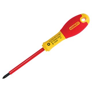 Stanley FatMax VDE Insulated Screwdriver Pozidriv Tip PZ1 x 100mm