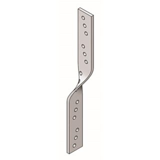 Strap Heavy Duty Galvanised 4x27.5x1000mm Twist At 100mm