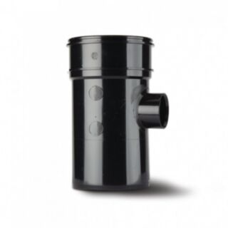 System 2000 Soil 40mm Single Boss Pipe Single Socket PVCu Black 110mm