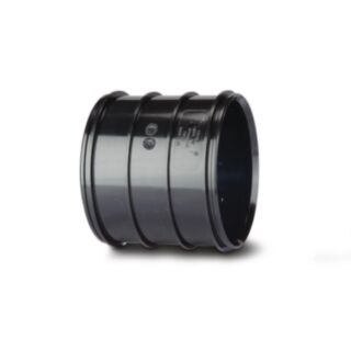 System 2000 Soil Pipe Coupler PVCu Black 82mm