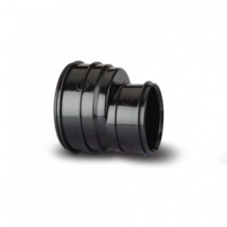 System 2000 Soil Reducer Double Socket PVCu Black 110mm To 82mm