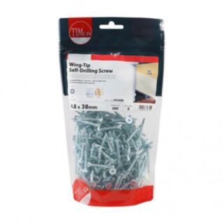 TIMCO Wing Tip Self Drilling Screws Zinc 4.8x38mm 260pk