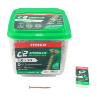 TIMCO C2 Strong-Fix Premium Multi-Purpose Screws Double Countersunk Yellow 4.0x50mm 800pk