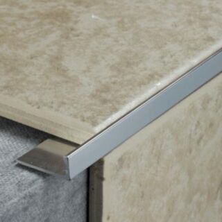 Tilerite Pro Plus Tile Trim L Shape Edge Bright Silver 10mm