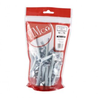 TIMCO Carriage Bolts & Hex Nuts M10 x 75mm 28pk