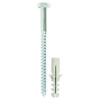 TIMCO Coach Screws Hex Head with M6 Nylon Plug 6.0x60mm 40pk