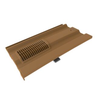 Timloc Roofline Mini Castellated Roof Tile Vent (Ludlow) Brown 230x391mm