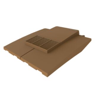 Timloc Roofline Plain Roof Tile Vent Brown 333x334mm
