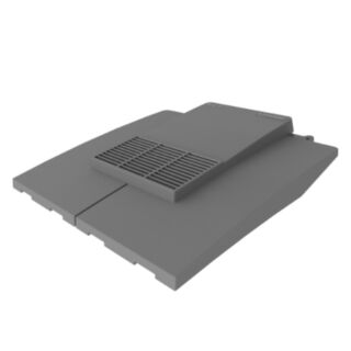 Timloc Roofline Plain Roof Tile Vent Grey 333x334mm