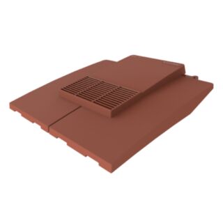 Timloc Roofline Plain Roof Tile Vent Red 333x334mm