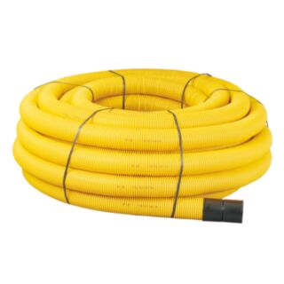 Naylor MetroCoil Gas Duct Pipe Singlewall Perforated Yellow 60mm x 50mtr