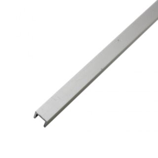 U Profile Anodised Aluminium Silver 1.5x10x11.5x10mm x 1mtr