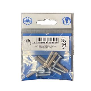 Unit Metal Connectors M4x40mm 6pk