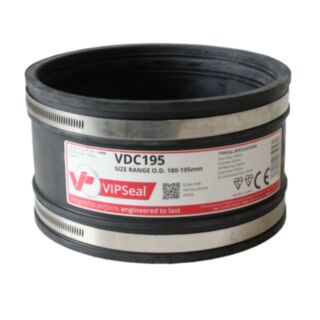 VIPSeal Coupler EPDM (For Clay 6 To Clay 6 Pipe) 180-195mm