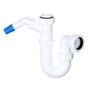 VIVA EASI-FLO 75mm Water Seal Swivel 'P' Sink Trap With 135° Single Nozzle & Universal Outlet 1½