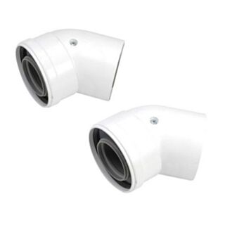 Vaillant 45° Flue Elbow 125mm 2pk