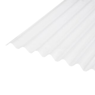 1.1mm Vistalux Heavy Duty Corrugated PVC Roofing Sheet Clear 762x3050mm