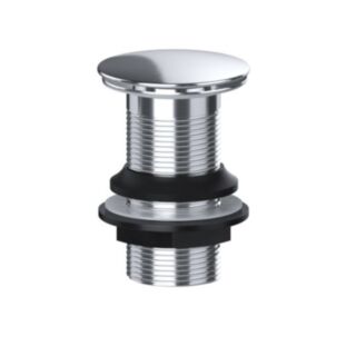 VIVA Round Clicker Basin Unslotted Waste Matt Black 1¼ x 60mm