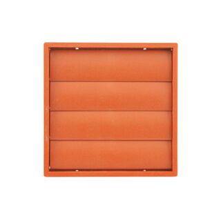 Wall Outlet With Gravity Shutter Terracotta 150mm 155x155mm