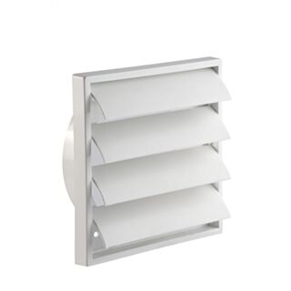 Wall Outlet With Gravity Shutter White 150mm 155x155mm