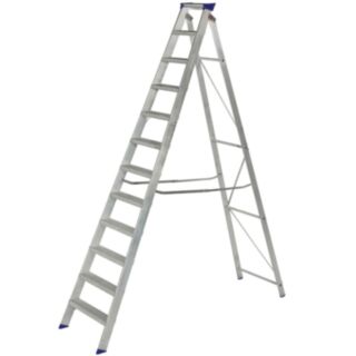 Werner EN131 714 MasterTrade Step Ladder Aluminium 12 Tread
