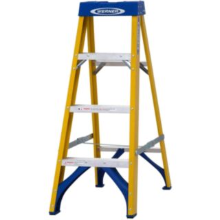 Werner EN131 716 Swingback Step Ladder Fibreglass 4 Tread