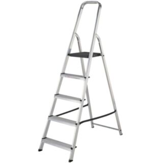 Werner EN131 740 High Handrail Step Ladder Aluminium 5 Tread