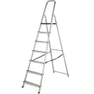 Werner EN131 740 High Handrail Step Ladder Aluminium 7 Tread