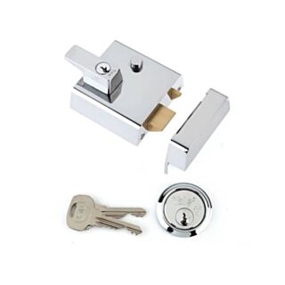 Yale® P1 Double Security Nightlatch Polished Chrome 60mm