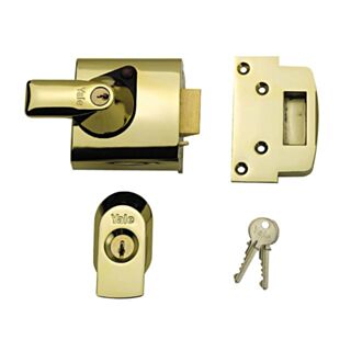 Yale® PBS1 Maximum Security Nightlatch Brasslux & Brass Cylinder 60mm