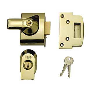 Yale® PBS2 Maximum Security Nightlatch Brasslux & Brass Cylinder 40mm