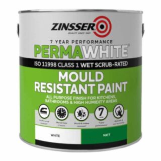 Zinsser Perma-White Mould Resistant Interior Paint Matt 5ltr
