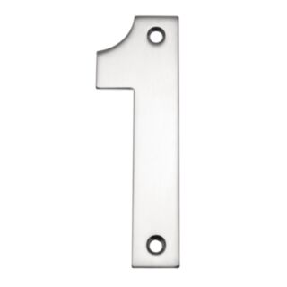 Eclipse Numeral '1' Stainless Steel Satin 100mm